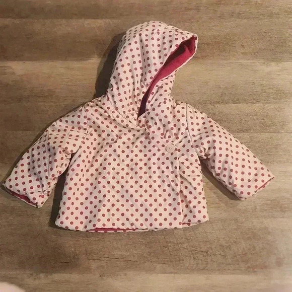 Baby Gap Polka Dot Hooded Coat - Picture 1 of 4